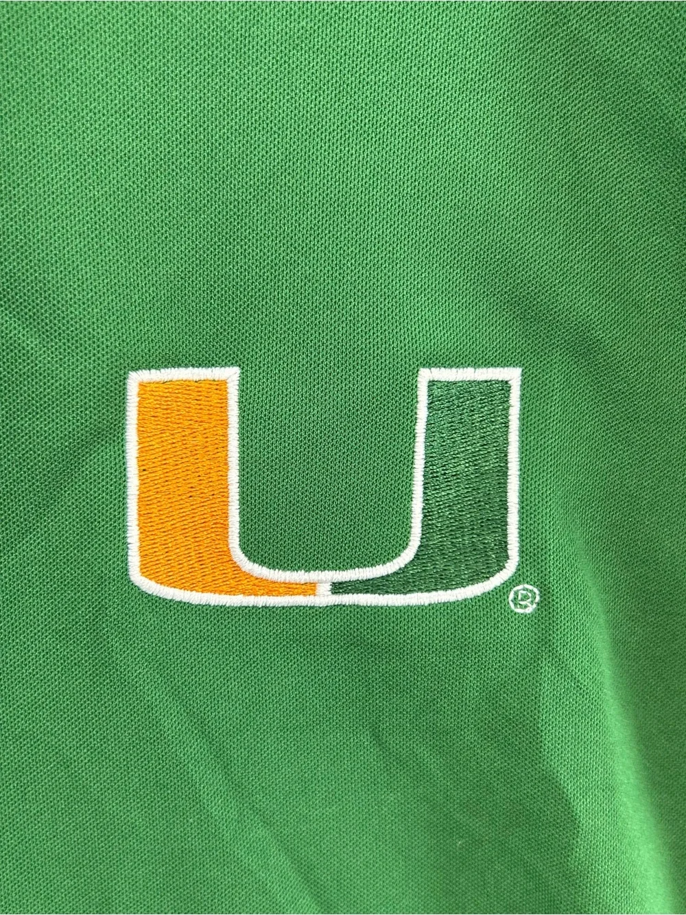 NEW Nike University of Miami Hurricanes Polo Shirt XL Green CERVEZA MODELO Logo